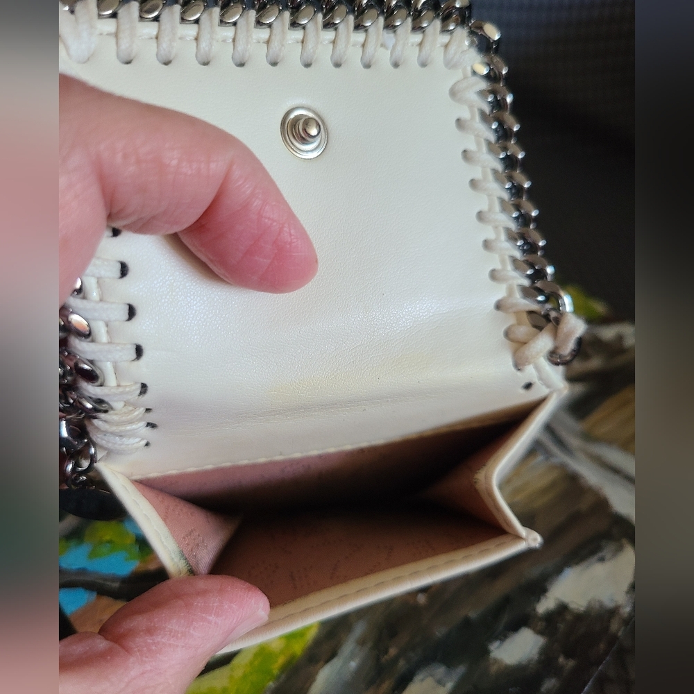 🤍🩶EUC Stella McCartney Trifold Falabella Mini Card Holder Wallet🩶🤍 - Picture 7 of 13